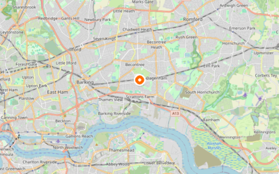 Map of Barking & Dagenham — the London borough we serve as Man and Van.