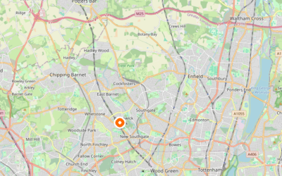 Map of Barnet — the London borough we serve as Man and Van.