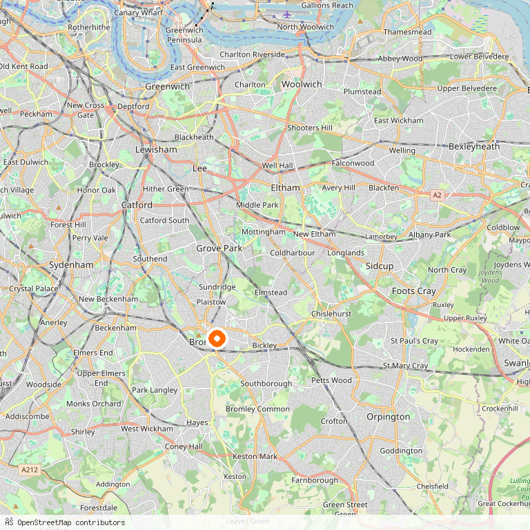 Map of Bromley — the London borough we serve as Man and Van.