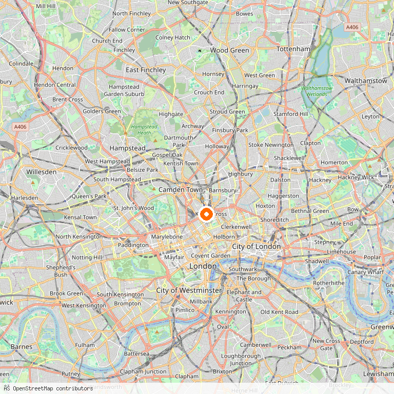 Map of Camden — the London borough we serve as Man and Van.