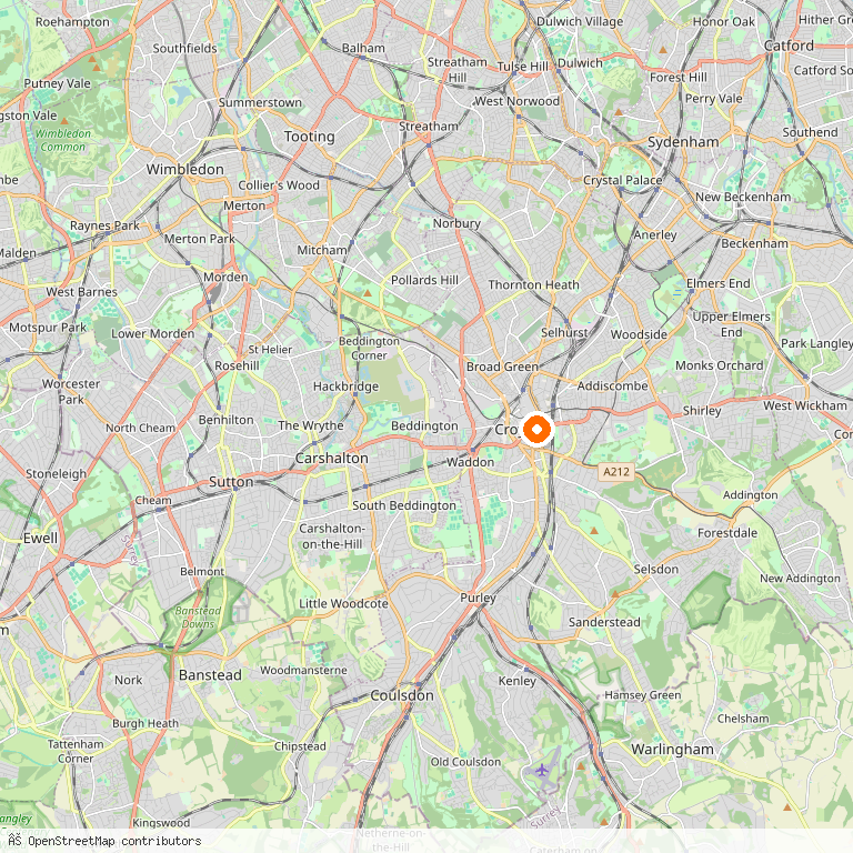 Map of Croydon — the London borough we serve as Man and Van.