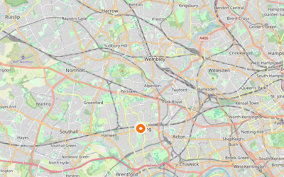Map of Ealing — the London borough we serve as Man and Van.