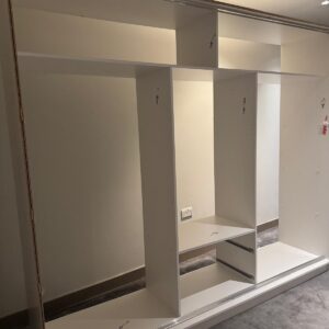 Flat-pack assembly service London — Stanley toolbox and mounting boards on site