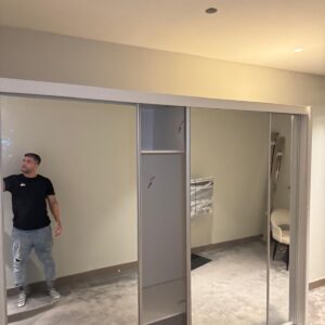 Flat-pack assembly service London — Stanley toolbox and mounting boards on site