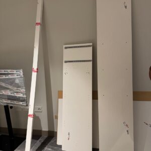 Flat-pack assembly service London — Stanley toolbox and mounting boards on site