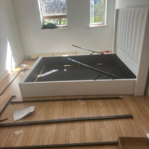 Furniture delivery London — newly installed bed and mattress in a London bedroom