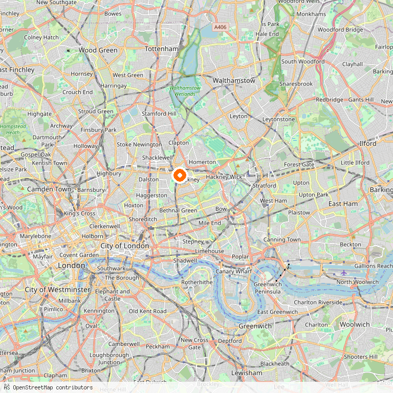 Map of Hackney — the London borough we serve as Man and Van.