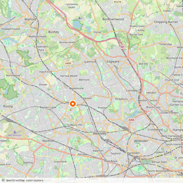 Map of Harrow — the London borough we serve as Man and Van.