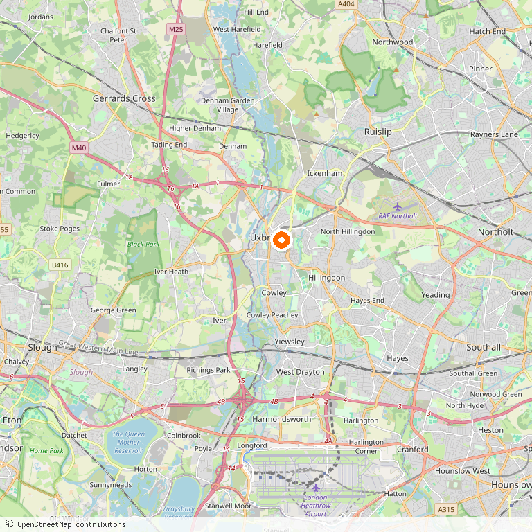 Map of Hillingdon — the London borough we serve as Man and Van.