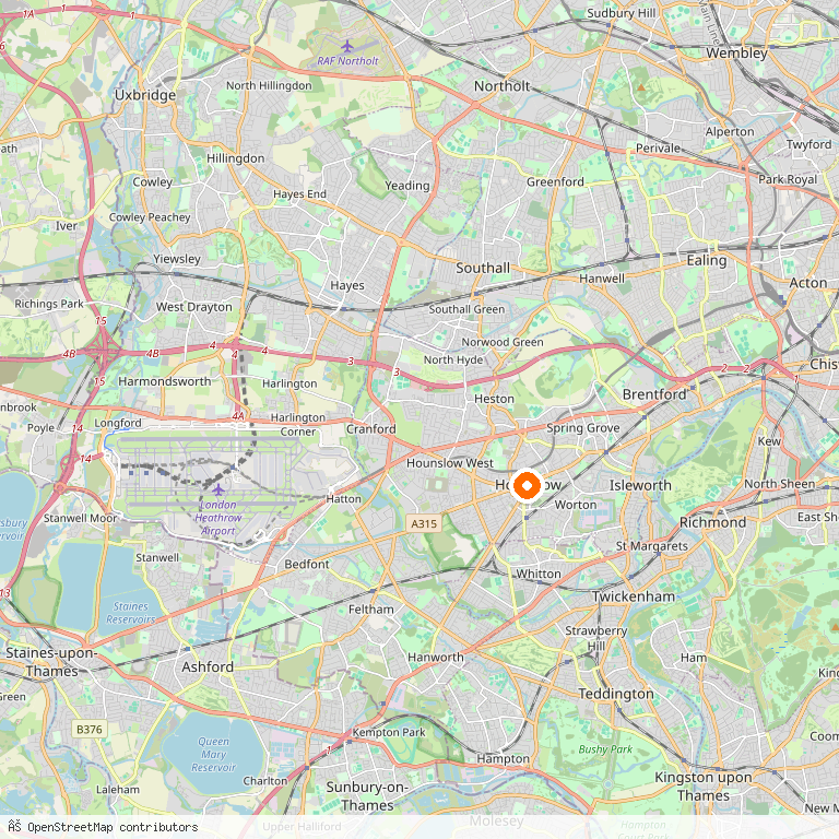 Map of Hounslow — the London borough we serve as Man and Van.