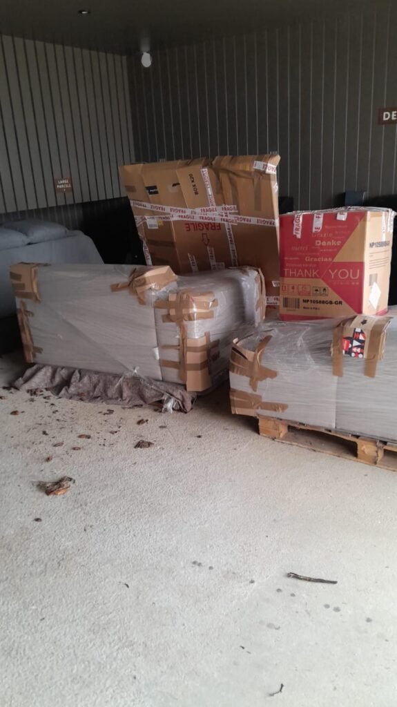 IKEA flat-pack delivery service London — boxes loaded for delivery