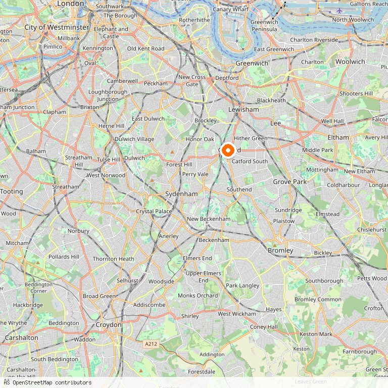 Map of Lewisham — the London borough we serve as Man and Van.