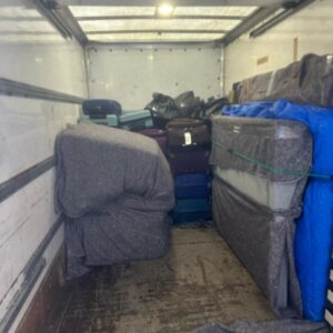 Spacious Man and Van load area lined with removal blankets — London