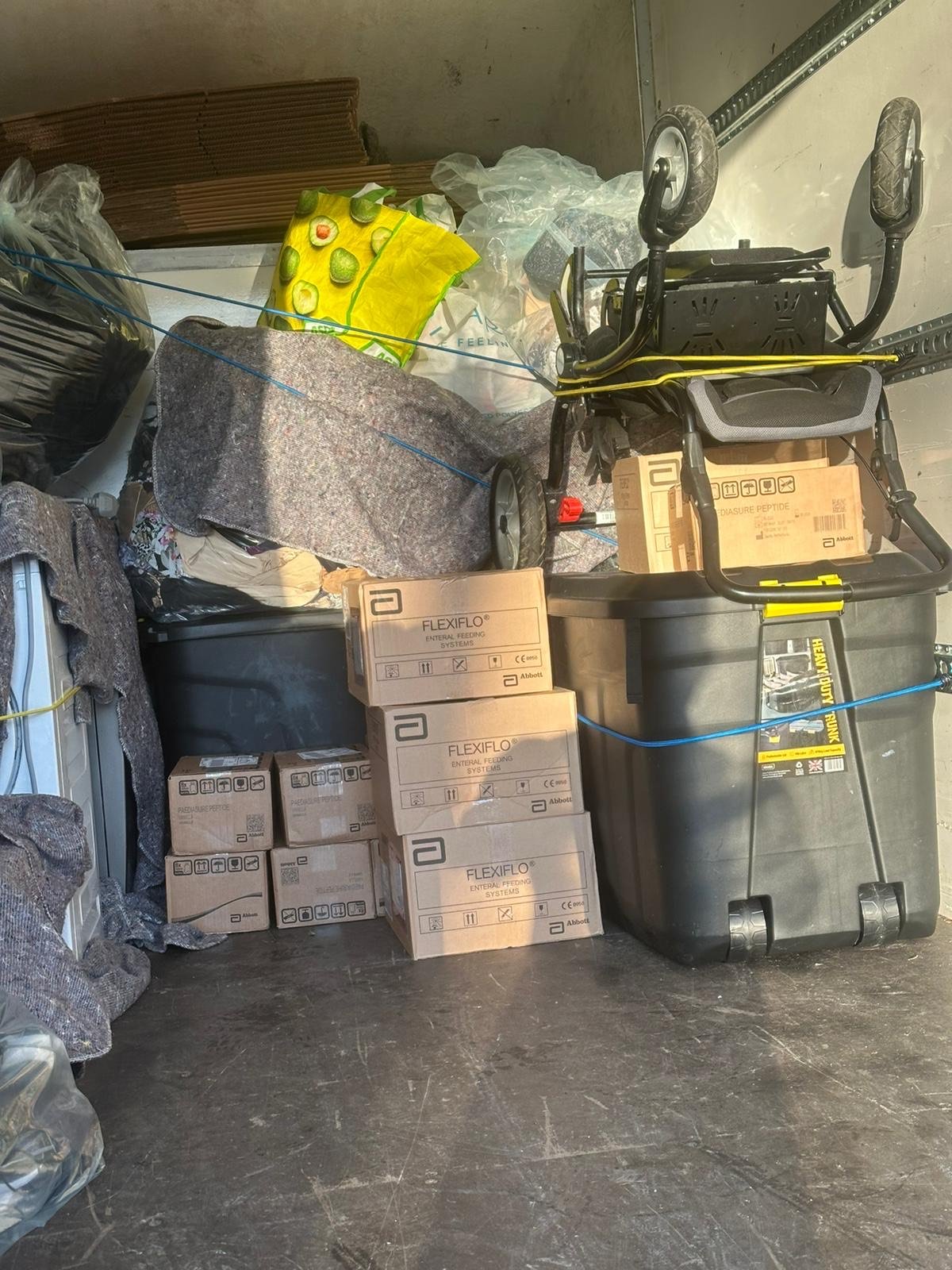 Sensitive equipment boxes loaded with hand trolley — IT Equipment moves