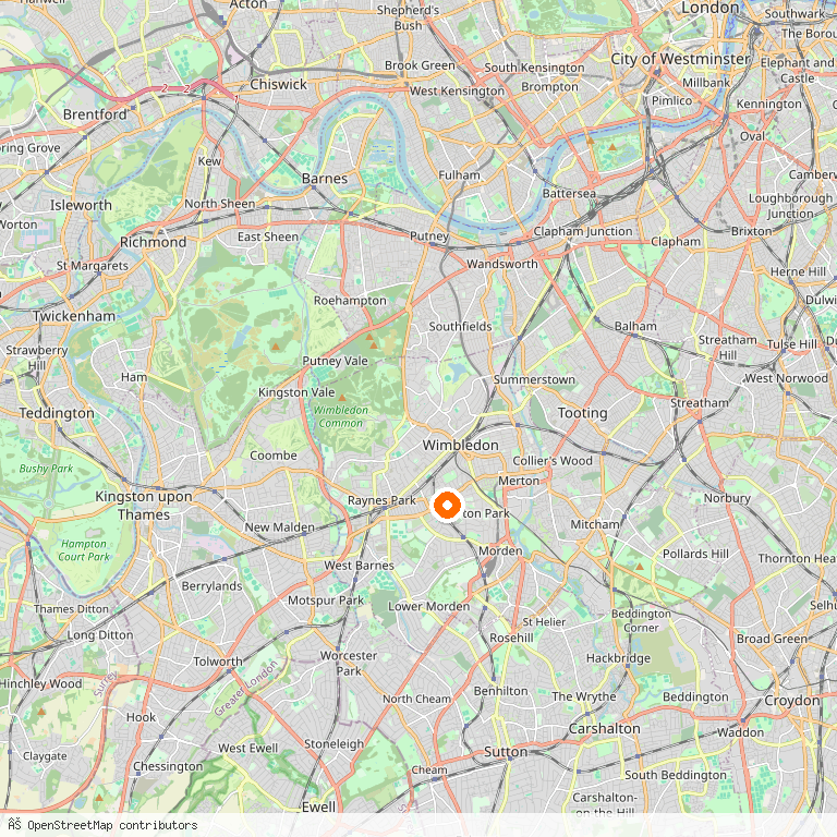Map of Merton — the London borough we serve as Man and Van.
