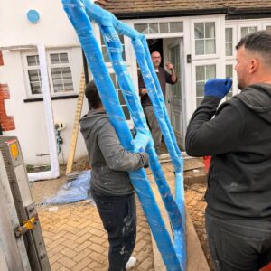 Bespoke packing frame protecting a large mirror — London packing materials & service