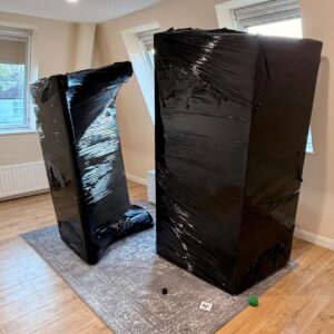 Office desk being installed by Man and Van office relocation team in London