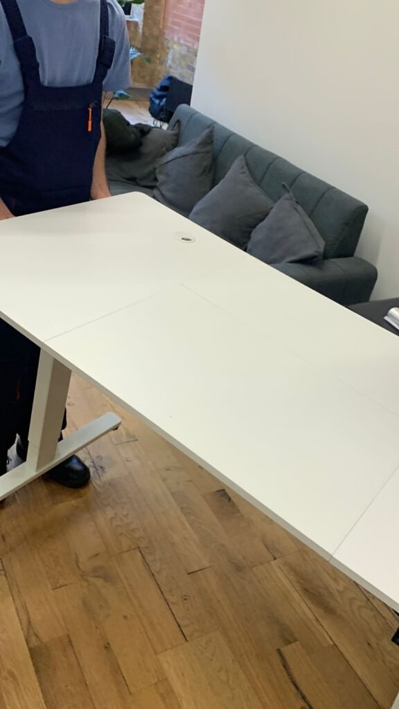 Office removals London — desks, chairs and IT equipment ready for relocation