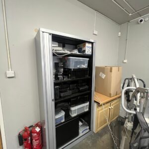 Office relocation London — desks, monitors and IT gear ready for move
