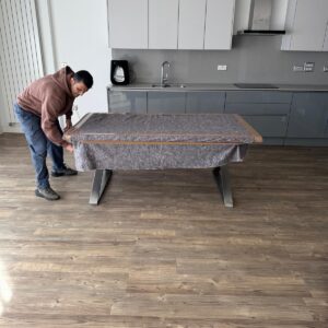 Single-item sofa delivery — sofa professionally blanket-wrapped on site
