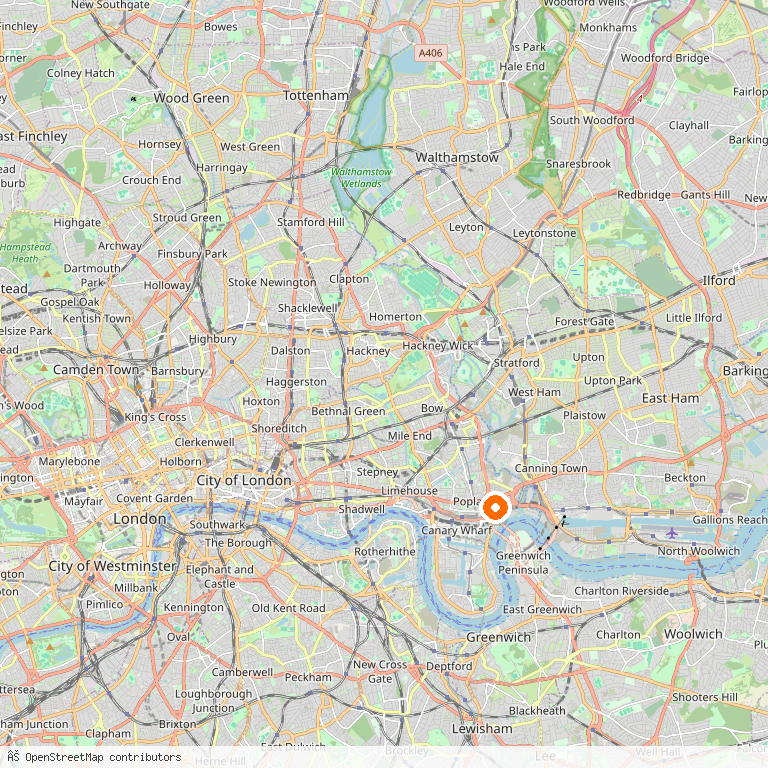 Map of Tower Hamlets — the London borough we serve as Man and Van.